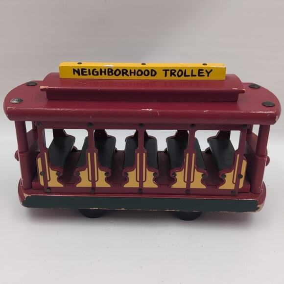 Mister Rogers Neighborhood Trolley Only Wooden Holgate Toy Co. 1991 - Picture 2 of 6